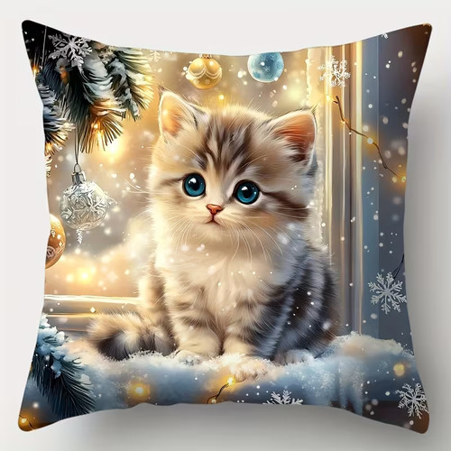 Beautiful cat prints pillow - cat,