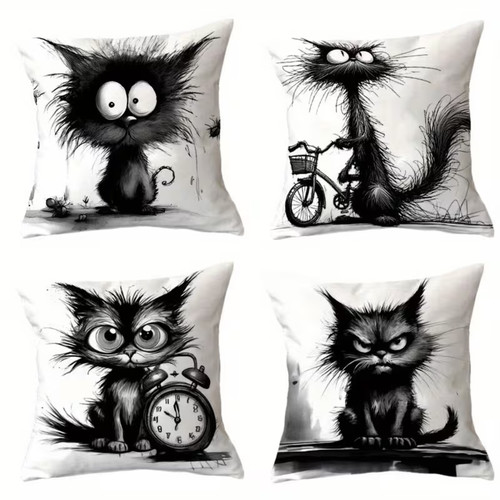 Set cat cushion covers - set, of
