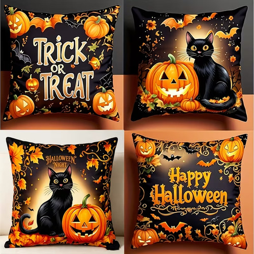 Set cat halloween cushion - of,