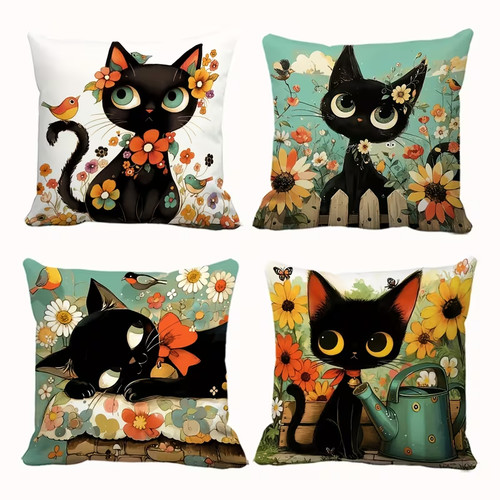 Set cat cushion covers - set, of