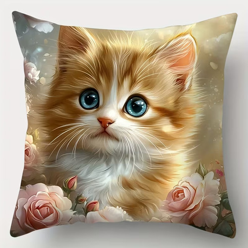 Beautiful cat prints pillow - beautiful,