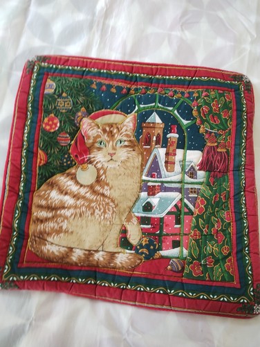 Pair vintage quilted christmas - pair,