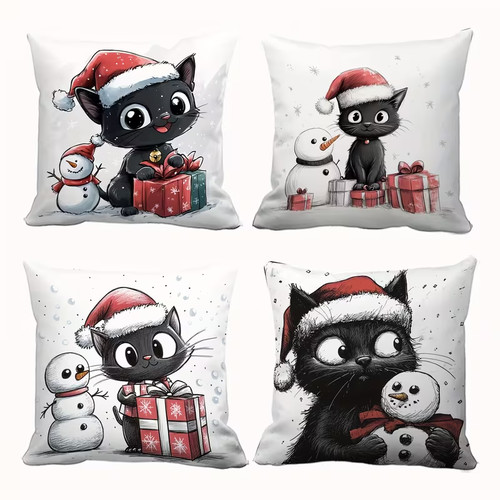 Set cat christmas cushion - of,