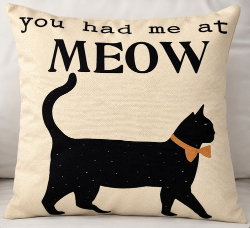 Cat cushion cover 40x40cm you - cat, "you