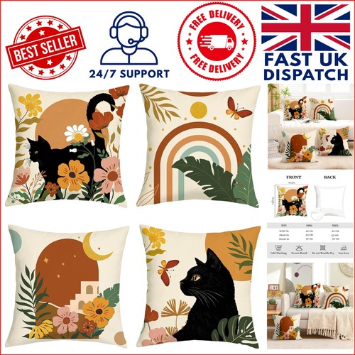 Chic abstract cat - cat, cushion