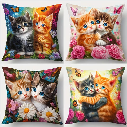 Cute cat kitten butterfly - 4,
