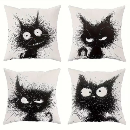Set cat cushion covers - 4,