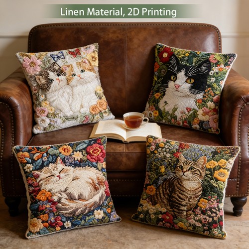Vintage cat cushion covers - cat,