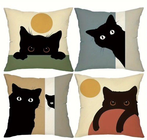 Pack cartoon cat pillow - 4-pack,