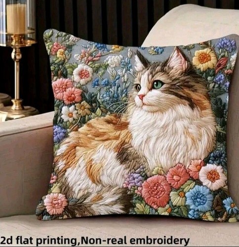 Printed blue eyed cat - 1,