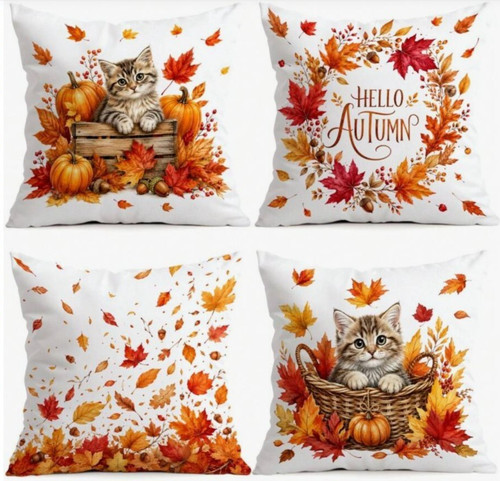 Set cat cushion covers - of,